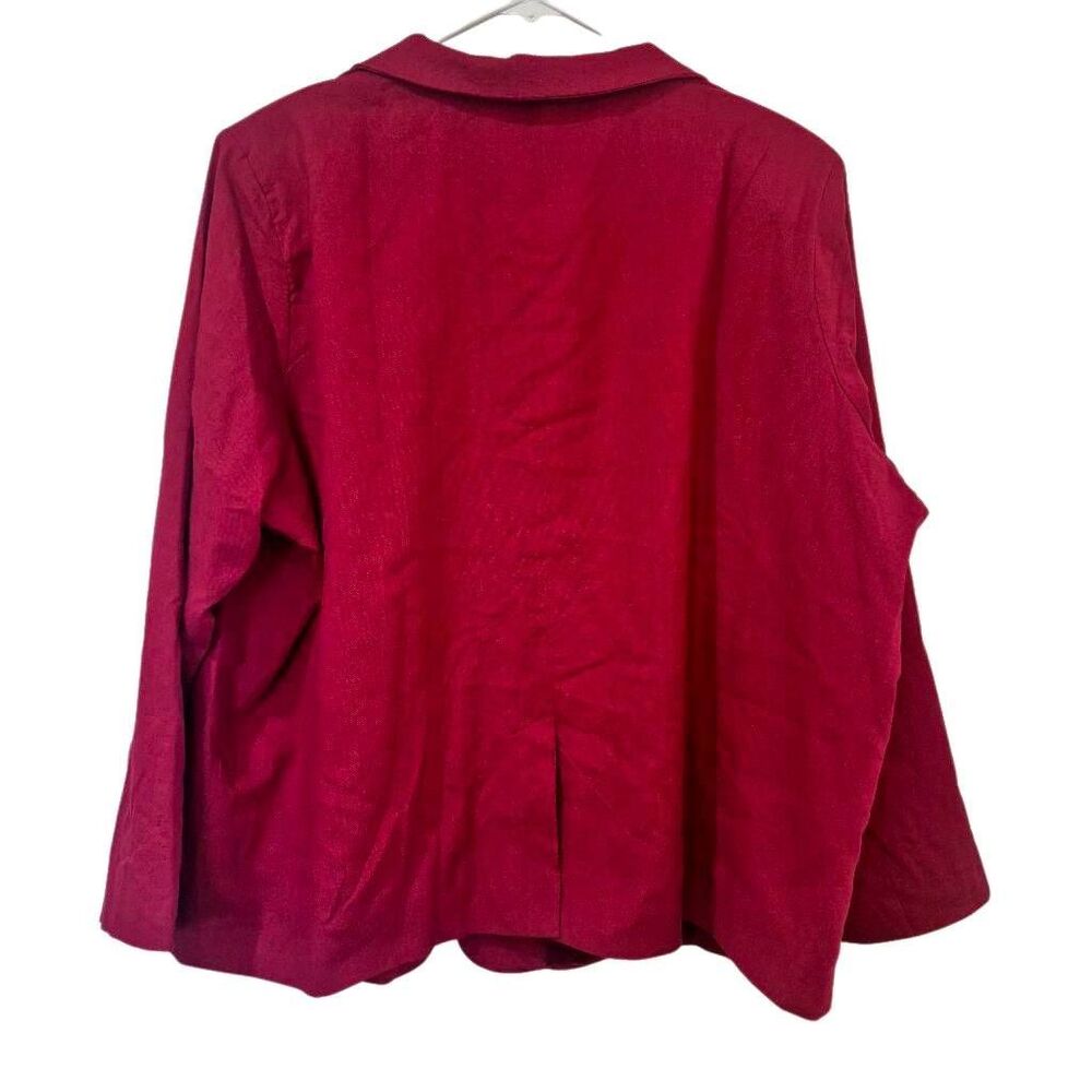 WEARVAST New NWOT Venetian Red Blazer Jacket Satin Lined Plus Size 3XL / XXXL - Picture 8 of 11